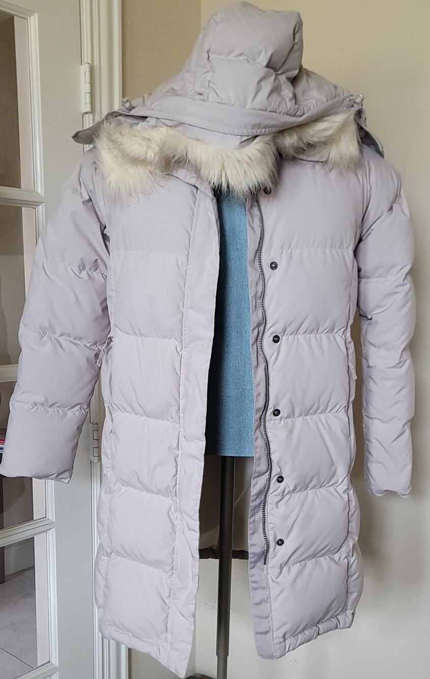 LL Bean Women’s Beige Ultrawarm Coat LONG Down Hood Puffer Sz XL REG